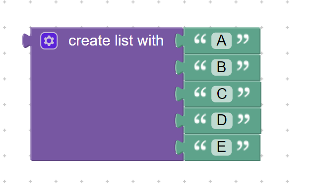 Creating a list with individual elements