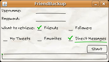 FriendBackup screenshot