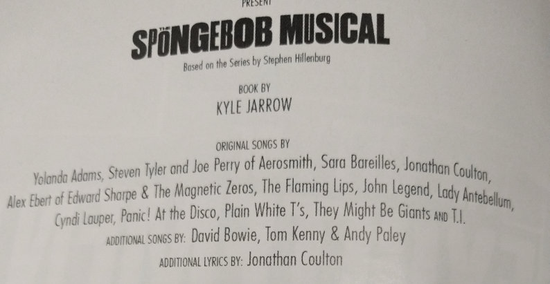 The Spongebob Musical songwriters